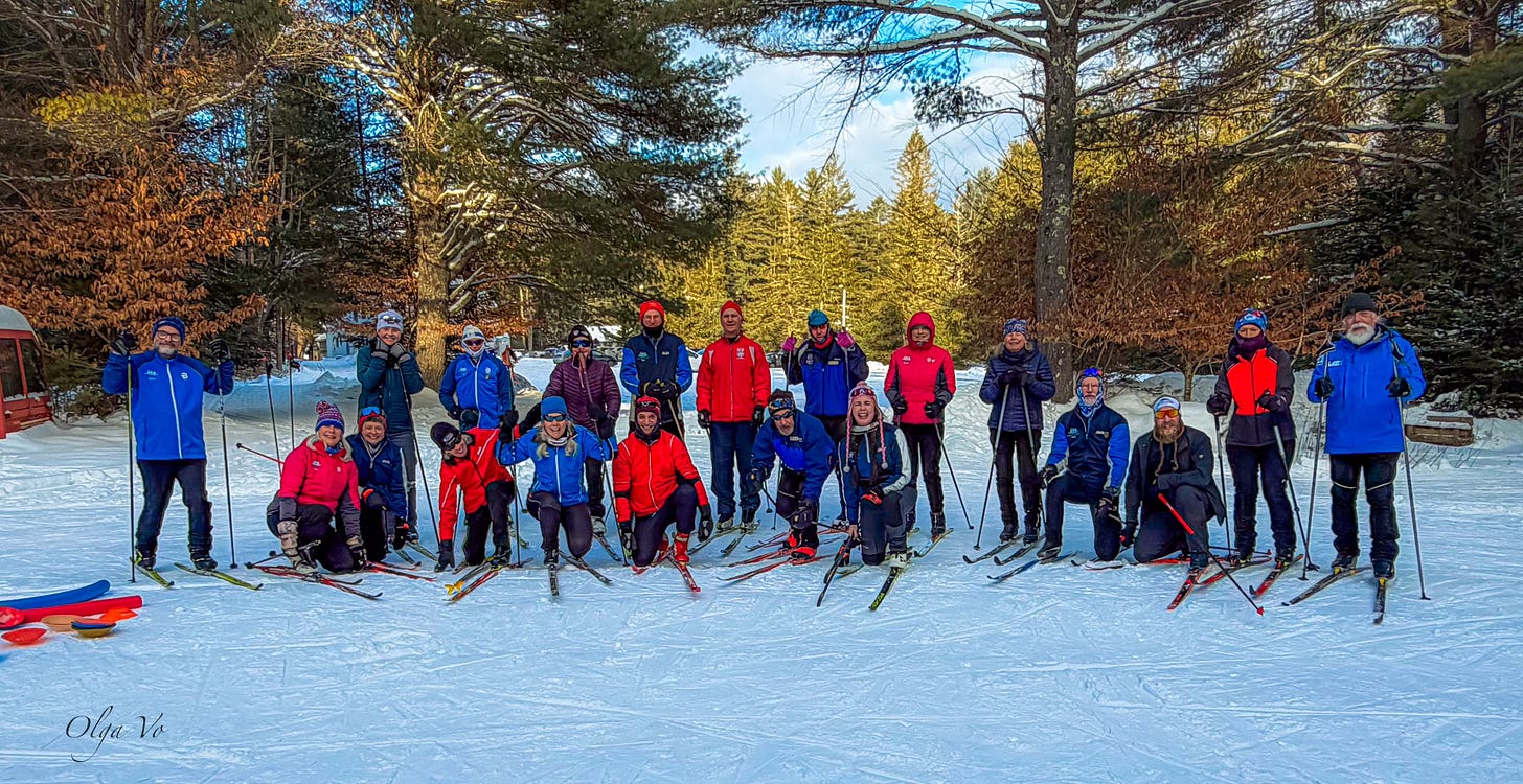 A cross country ski clinic in the Adirondacks