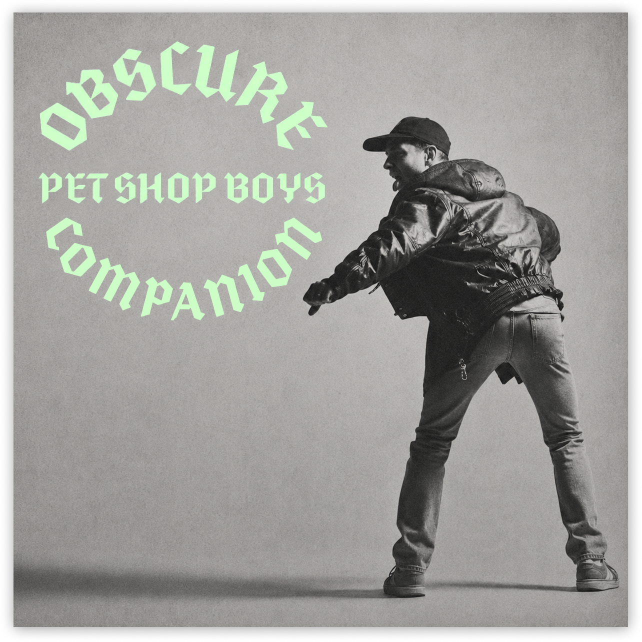 Spotify playlist cover art featuring the words "Obscure Pet Shop Boys Companion" over a black and white photo of Chris Lowe. Spotify playlist cover art featuring the words "Obscure Pet Shop Boys Companion" over a black and white photo of Chris Lowe.