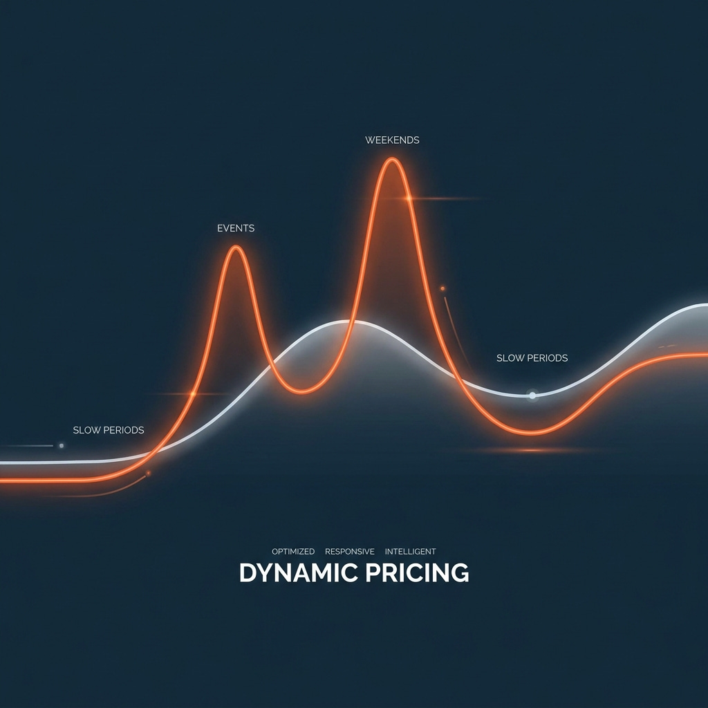 Dynamic pricing — a rate line hugging the demand curve Dynamic pricing — a rate line hugging the demand curve