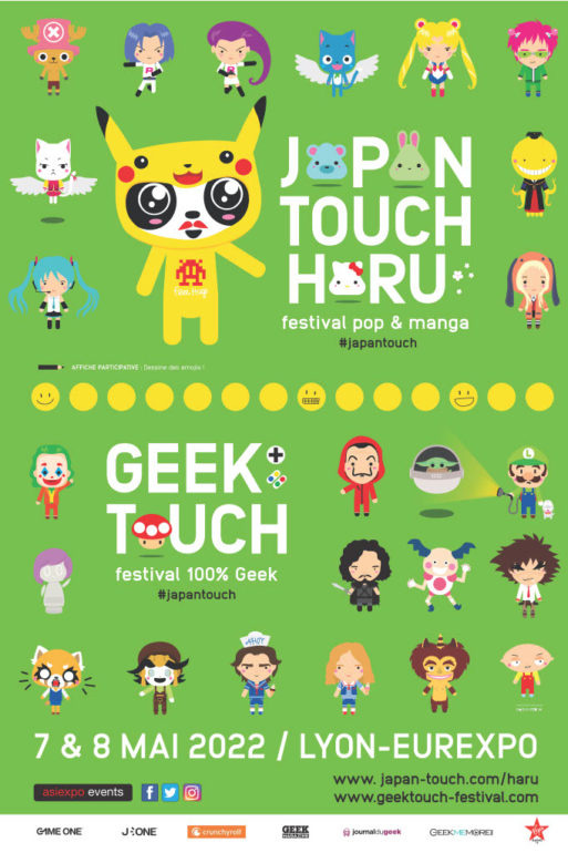 Japan Touch Haru 2022, le plus grand salon de pop et geek culture japonaise à Lyon Eurexpo les 7 et 8 mai Japan Touch Haru 2022, le plus grand salon de pop et geek culture japonaise à Lyon Eurexpo les 7 et 8 mai