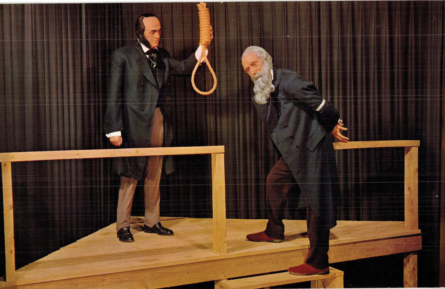 POSTCARD JOHN BROWN HANGED FOR TREASON HANGING GALLOWS NOOSE HARPERS FERRY | eBay