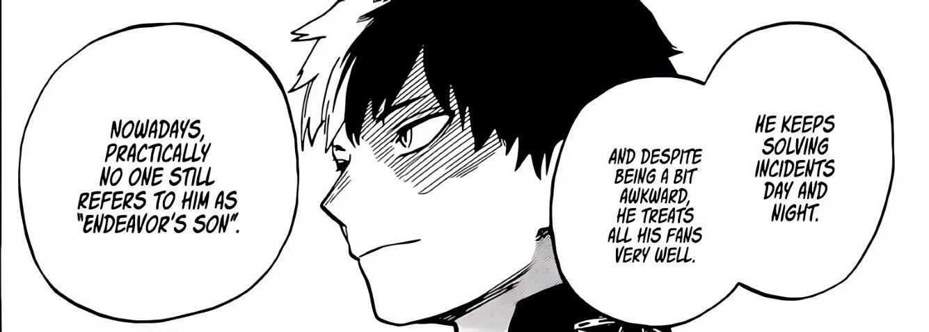 Shoto as a pro hero in the epilogue of the manga. 