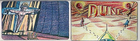montage of screen captures from the Dune storyboards
