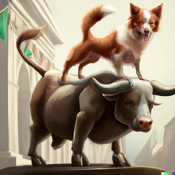 Alyx, dominando al toro de Wall Street.