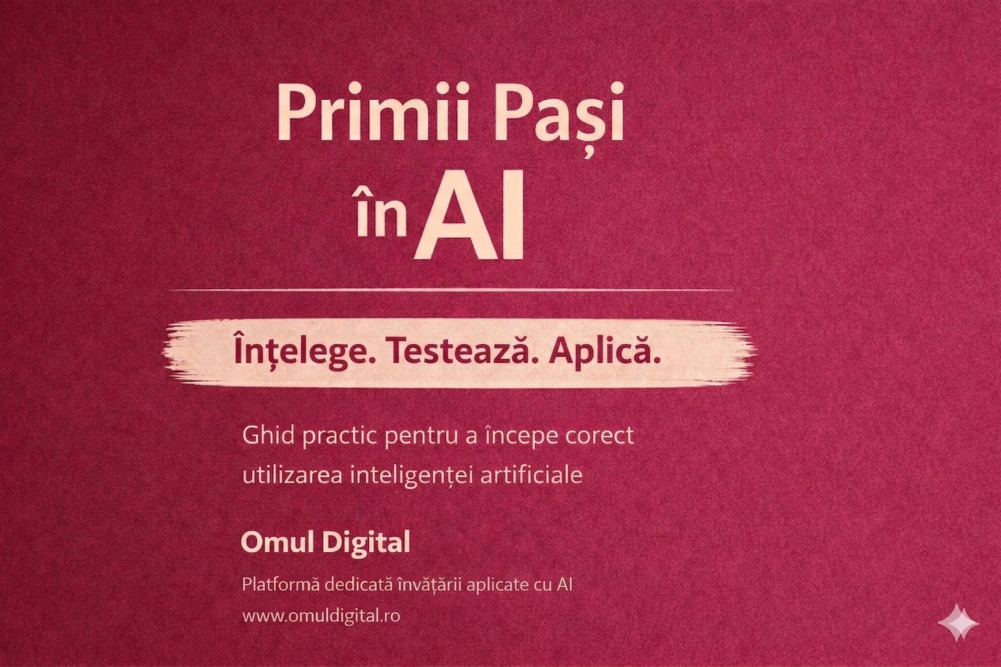 Coperta ebookului Primii pași în AI, ghid practic de introducere în utilizarea inteligenței artificiale