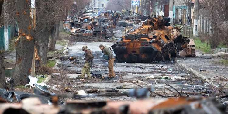 Chars russes détruits à Boutcha