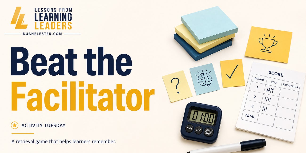 Activity Tuesday: Beat the Facilitator