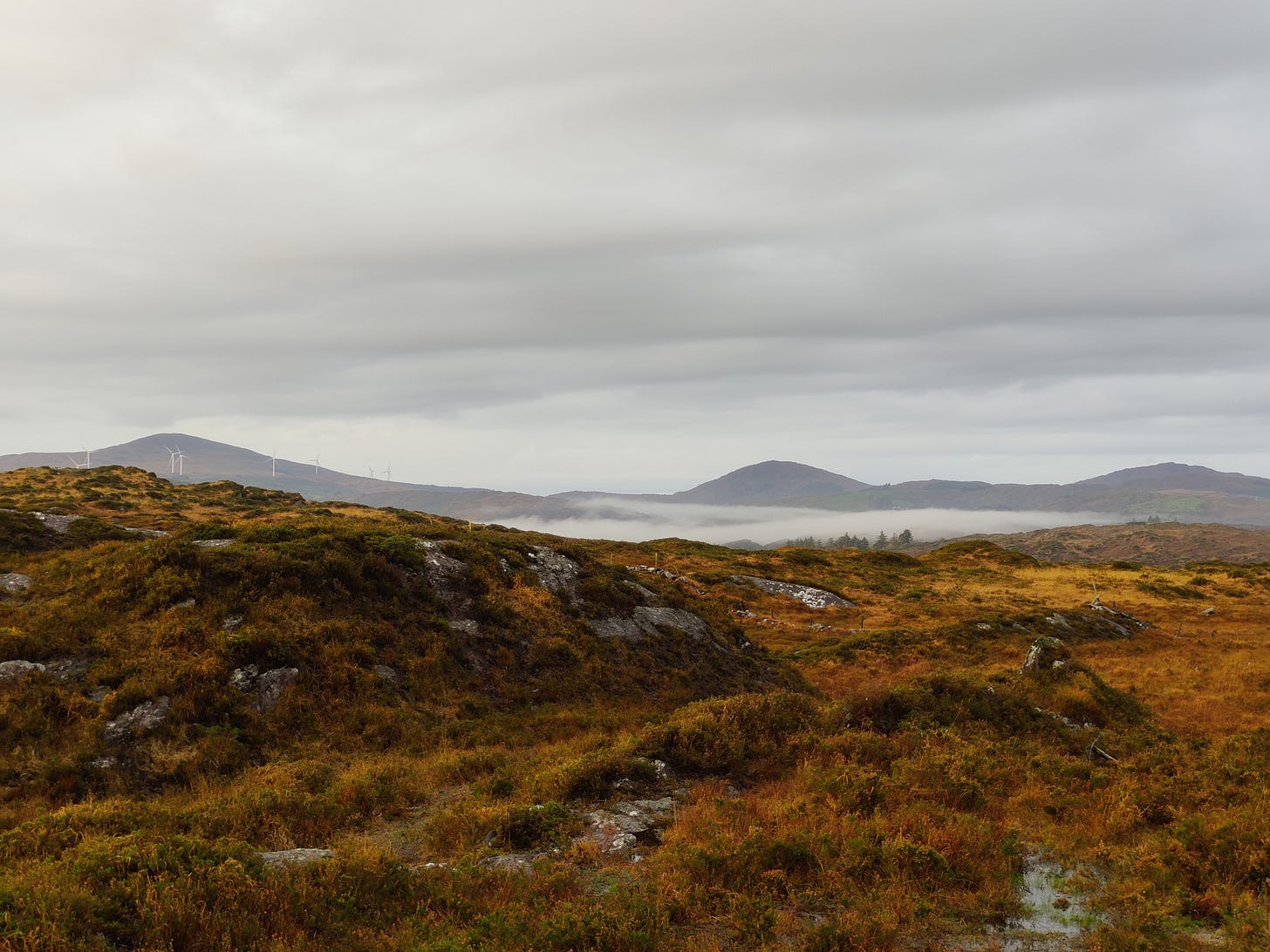view over the mountains