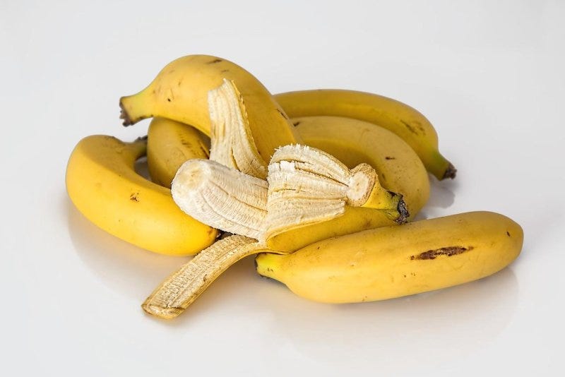 Residents of Beeston, England, said someone has been leaving a plate of peeled bananas on a street corner in the town on the second day of each month for over a year. Photo by stevepb/Pixabay.com