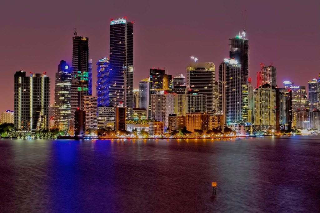 View of downtown Miami, Florida, USA from across Biscayne … | Flickr
