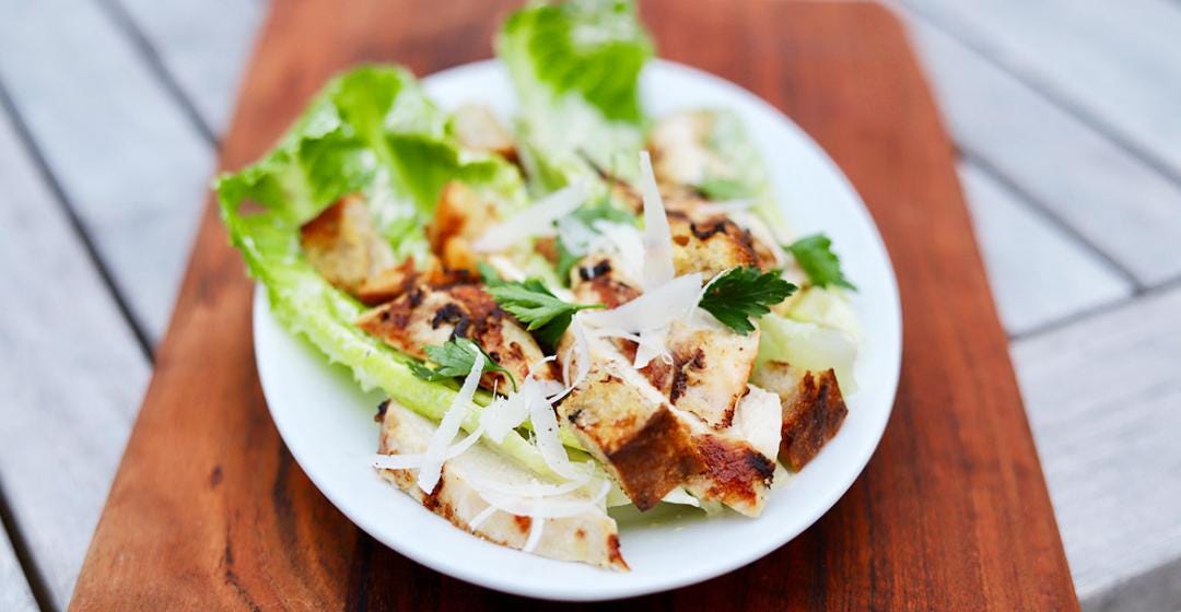 Lemony Caesar Salad with Grilled Chicken, Cook the Vineyard Lemony Caesar Salad with Grilled Chicken, Cook the Vineyard