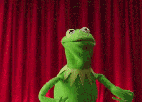 Kermit the frog excitedly flailing his arms
