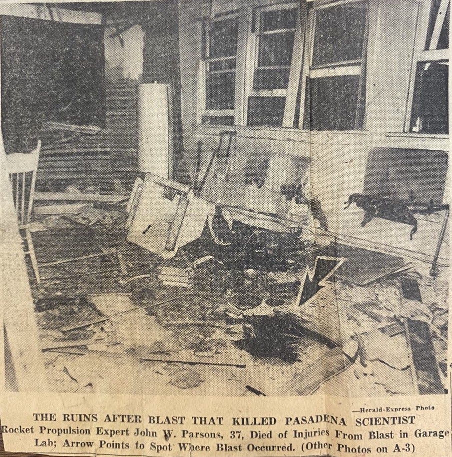 A Look Back at Jack Parsons on the 70th Anniversary of His Explosive Death – Pasadena Now A Look Back at Jack Parsons on the 70th Anniversary of His Explosive Death – Pasadena Now