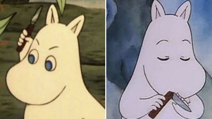 Moomin Holding Knife | Know Your Meme
