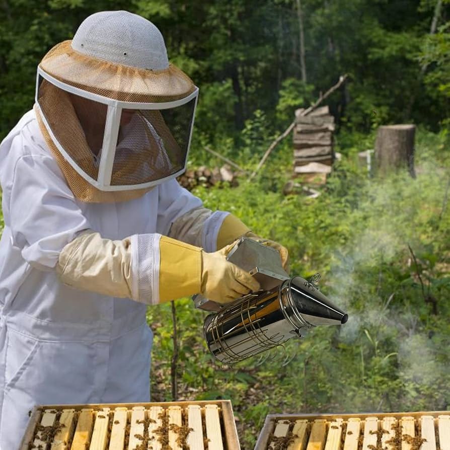Amazon.com : Luwint Bee Hive Smoker, 12 Inch Bee Smoker for Beekeeping,  Stainless Steel Tall Heat Chamber and Leather Bellow : Patio, Lawn & Garden