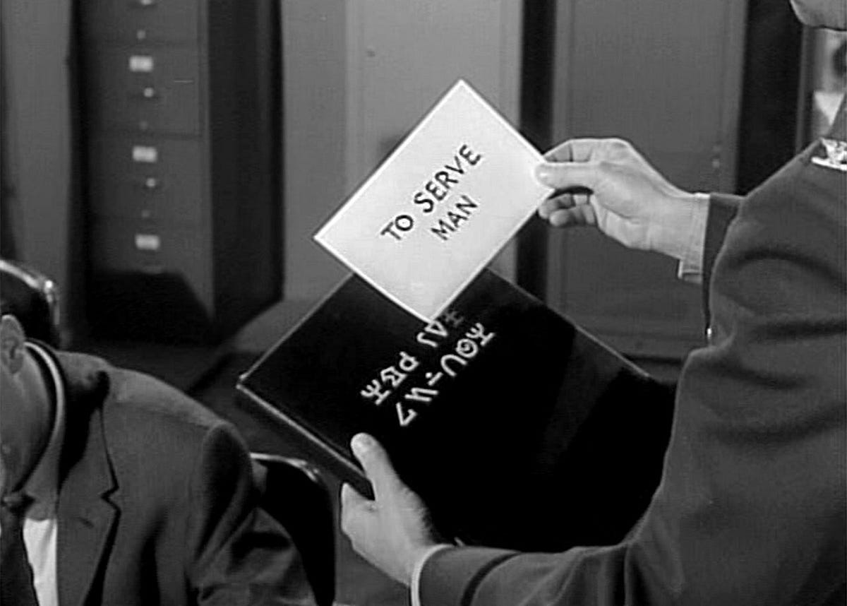 The Reveal in 'To Serve Man'. Caveat Emptor? | by Marc Barham | Counter  Arts | Medium