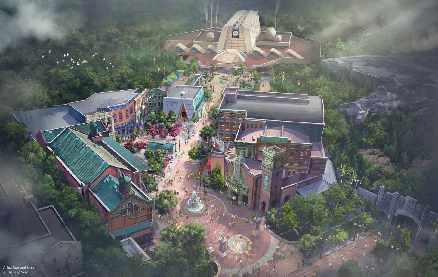 Monstropolis Bird's Eye View - Rendering