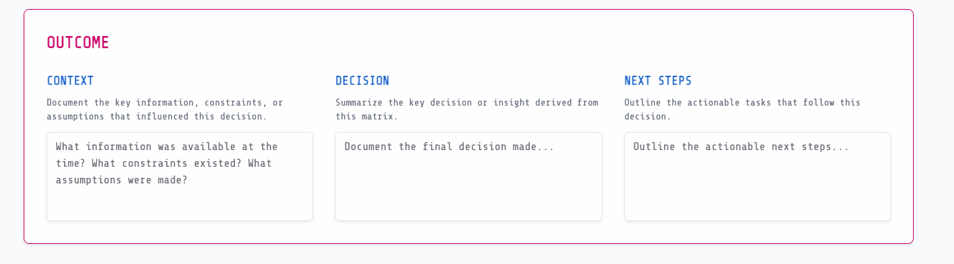 Decision documentation - NextPriority's UI