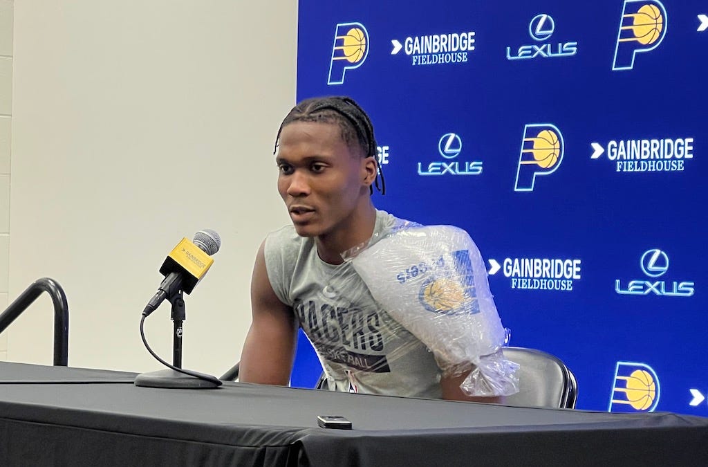 Bennedict Mathurin scored 19 points in 21 minutes to help the Pacers beat the Trail Blazers.