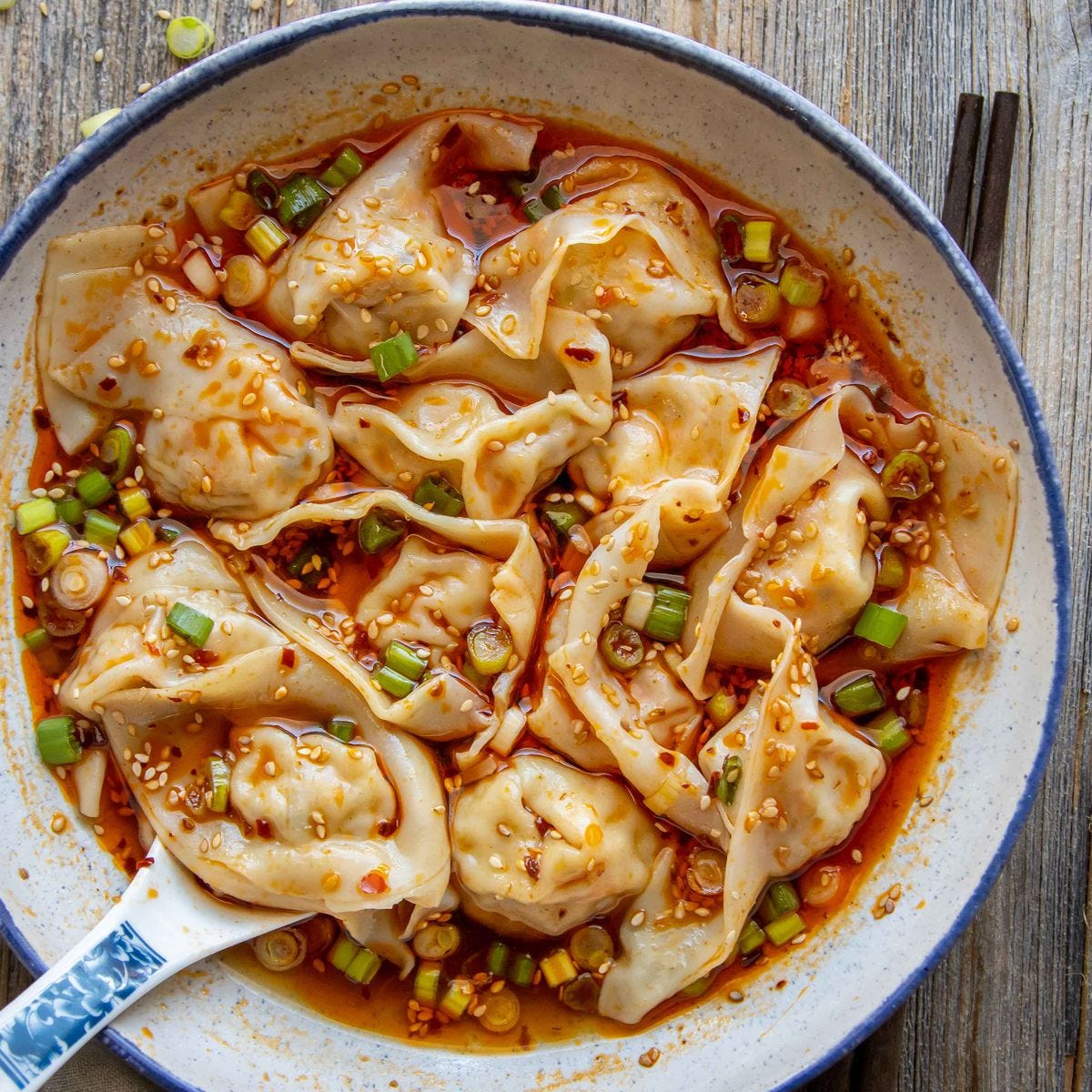 Best Vegan Wonton Recipe - How to Make Tofu Wontons in Chili Oil