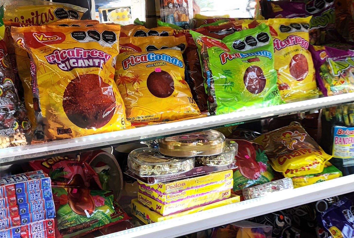 candy on a store shelf candy on a store shelf