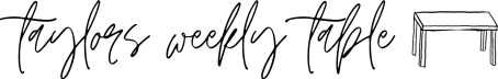 Taylor’s weekly table