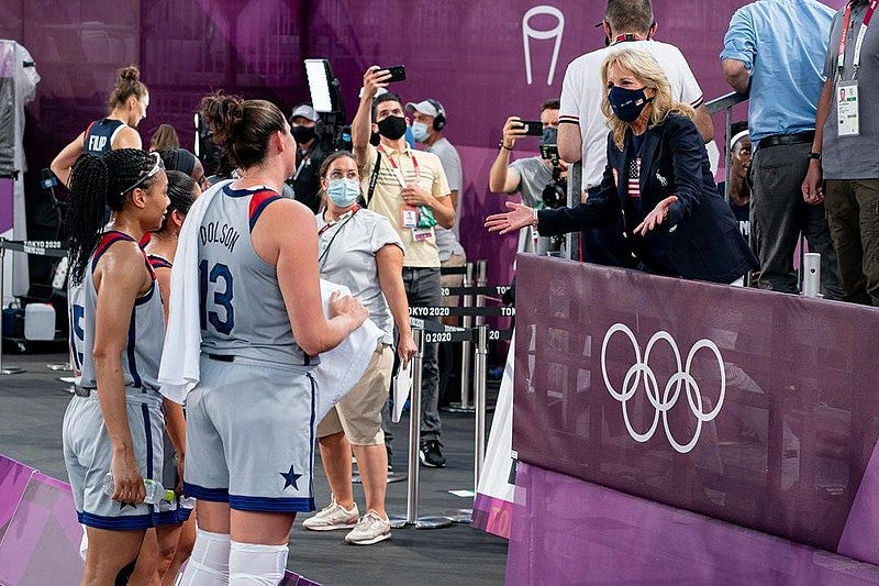 File:Jill Biden congrats Team USA for the Women Basketball 3x3 victory.jpg File:Jill Biden congrats Team USA for the Women Basketball 3x3 victory.jpg