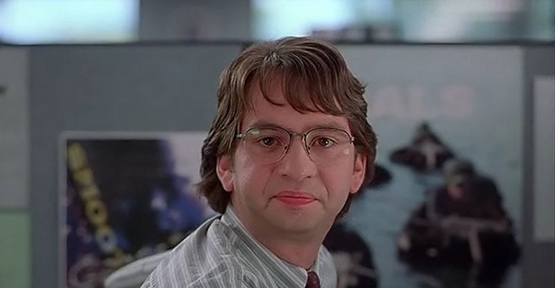 Michael Bolton from the 1999 movie Office Space