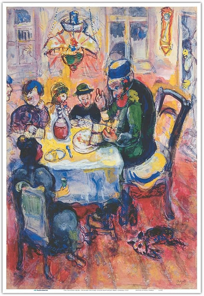 Amazon.com: The Passover Seder - From an Original Color Painting by Marc Chagall c.1925 - Master Art Print (Unframed) 13in x 19in: Posters & Prints Amazon.com: The Passover Seder - From an Original Color Painting by Marc Chagall c.1925 - Master Art Print (Unframed) 13in x 19in: Posters & Prints