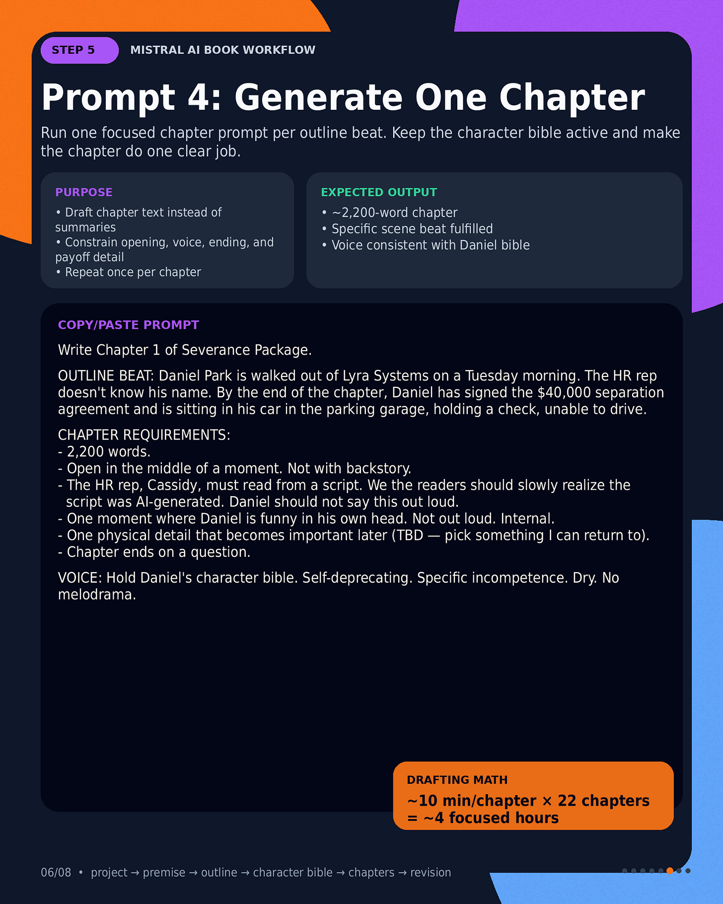 chapter generation prompt