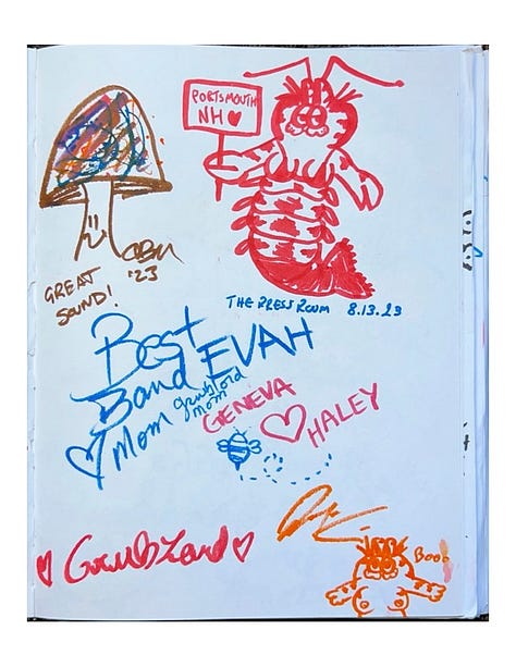 Selected images from Gooseberry's tour yearbook