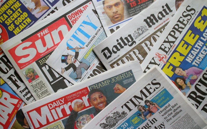 British Daily Newspapers British Daily Newspapers
