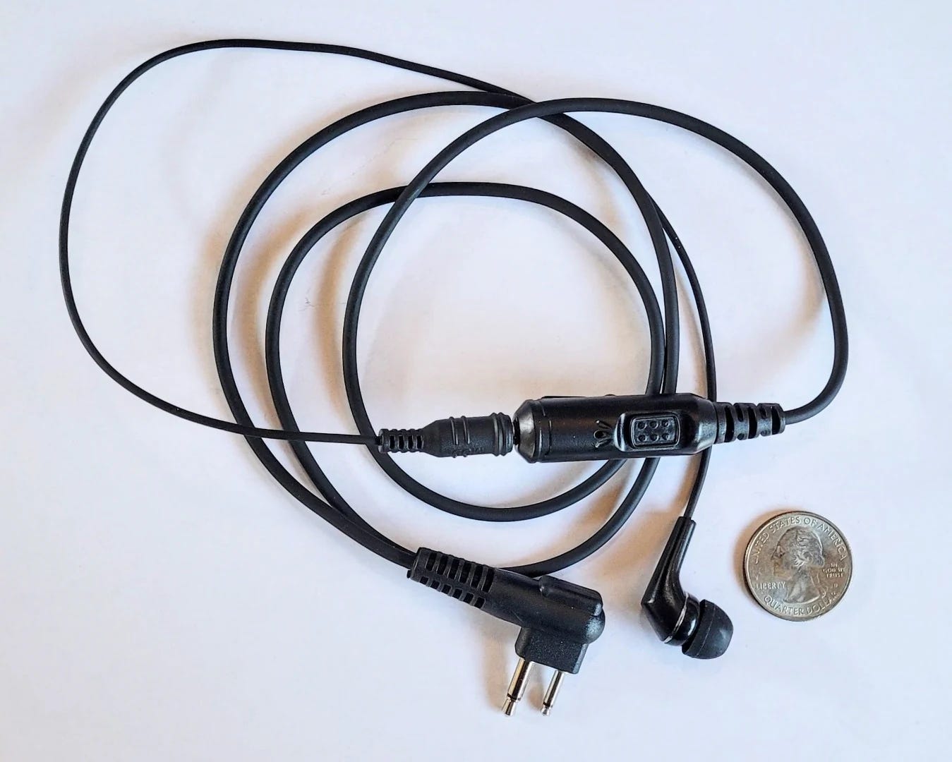 Earbud with PTT mic for M1 connection