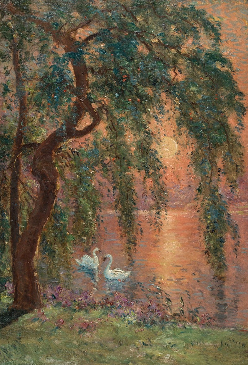 Marie- Joseph-Leon Clavel ( Iwill) - Le lac d’amour – le saule pleureur