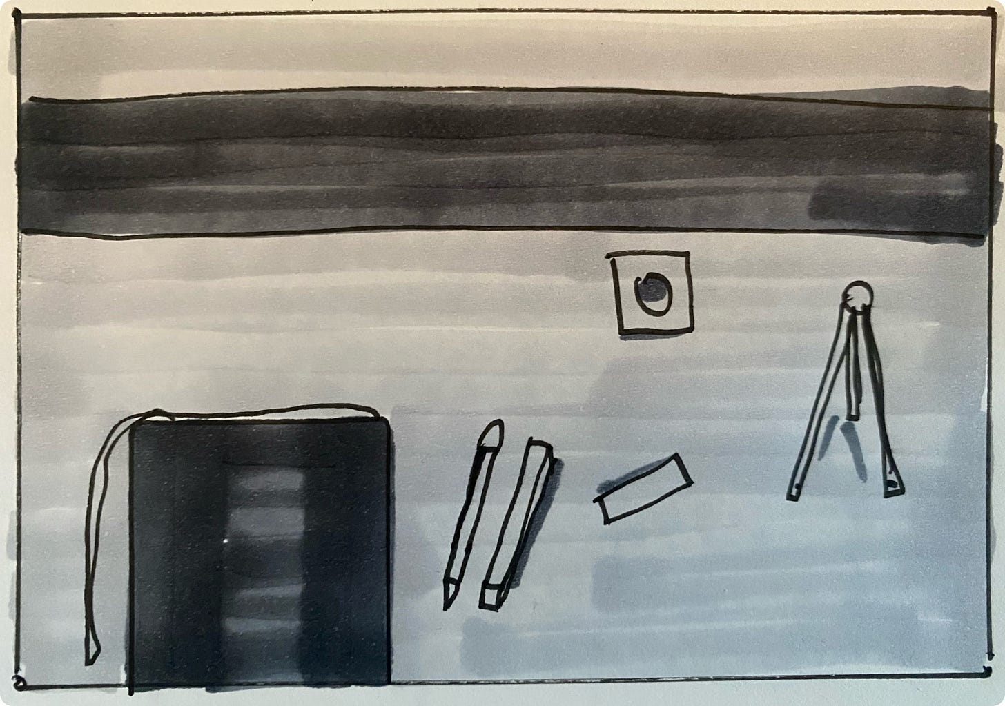 Sketch of desk