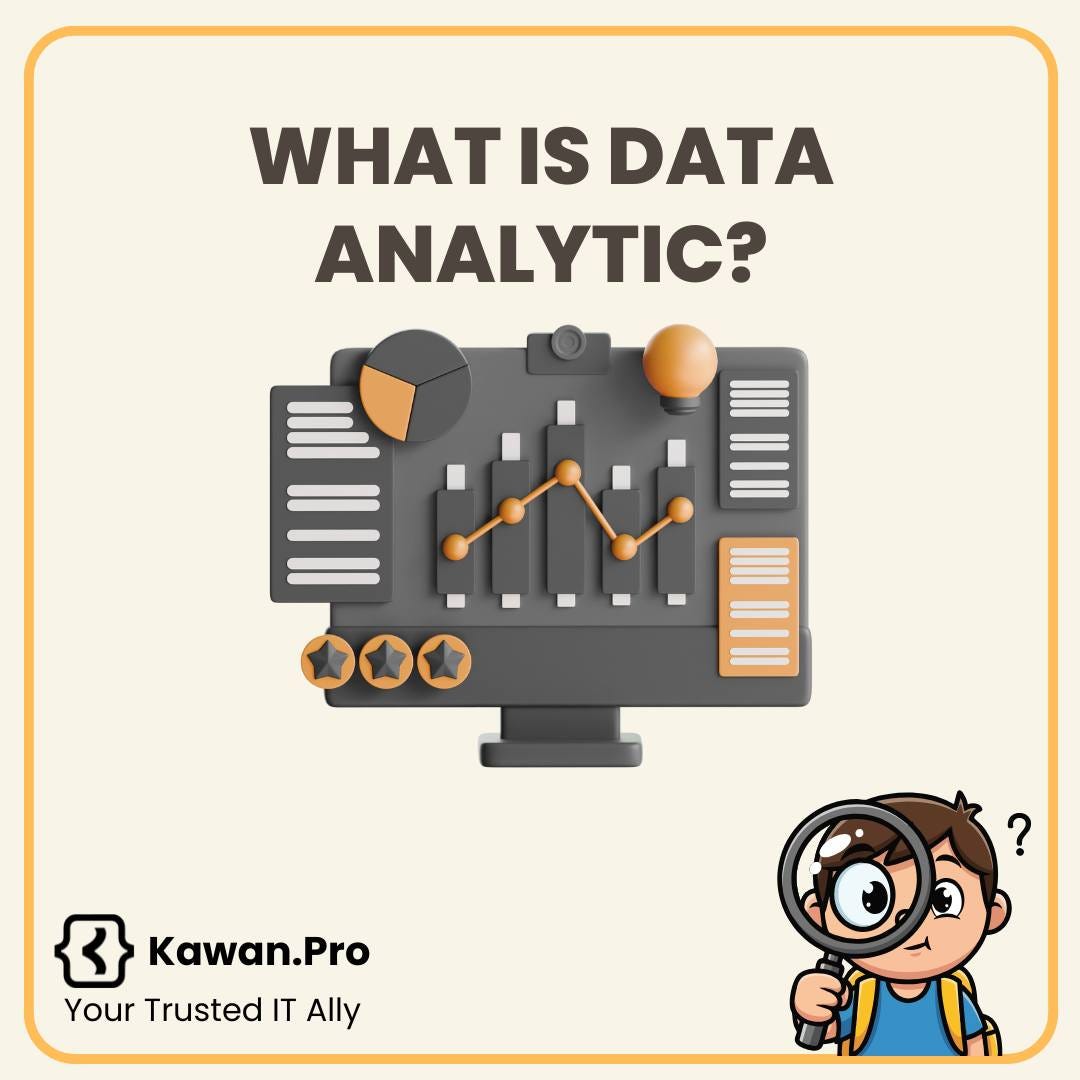 May be a graphic of text that says 'WHAT IS DATA ANALYTIC? m I Kawan.Pro Your Trusted IT Ally'