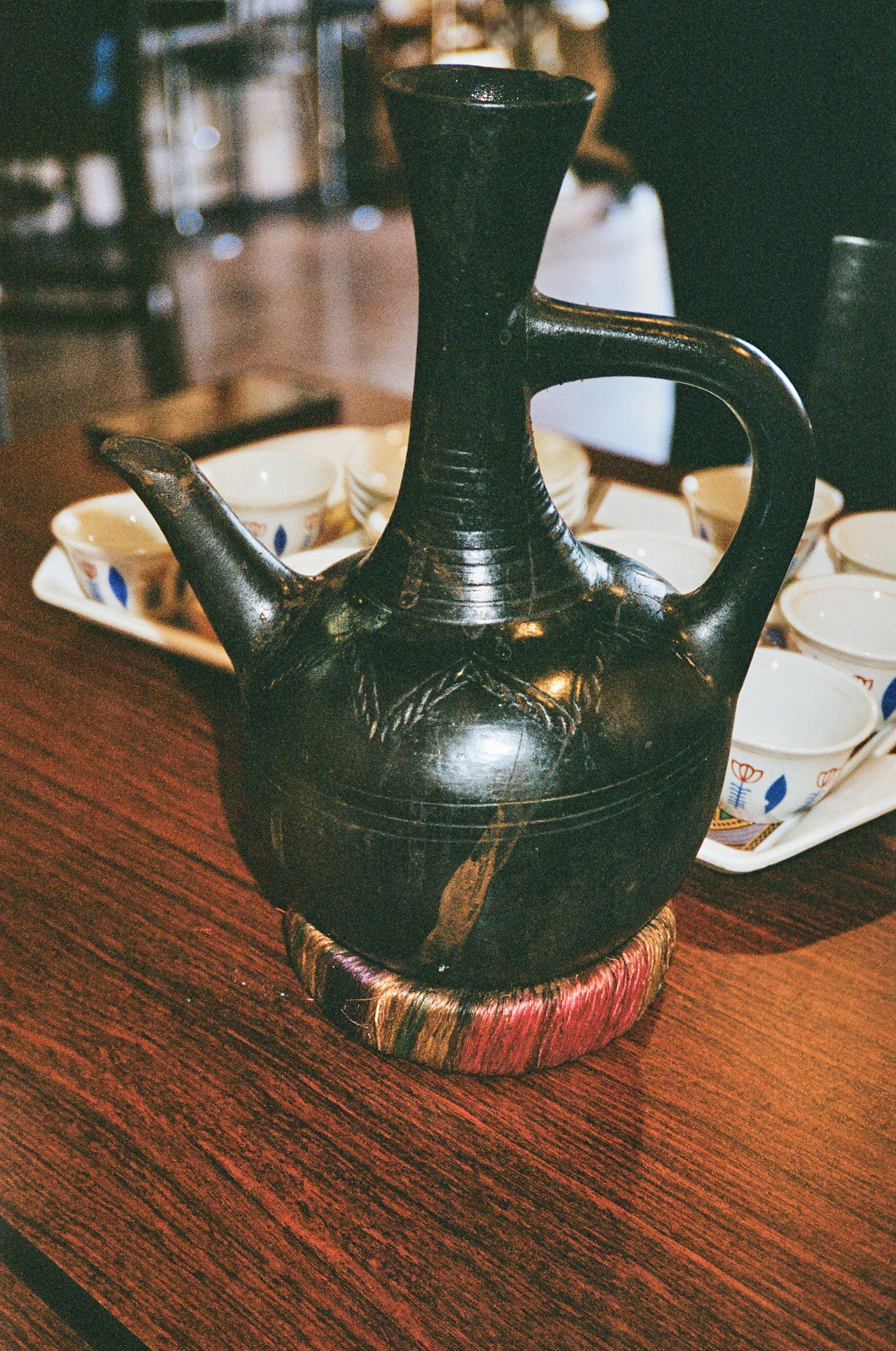 A clay pot for coffee, handmade in Ethiopia