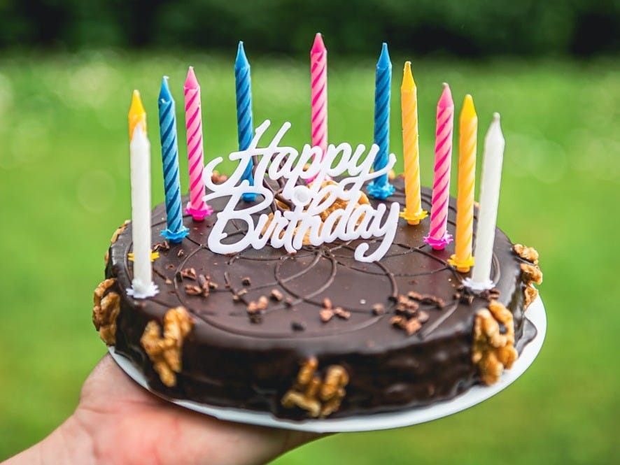 happy birthday cake with candles