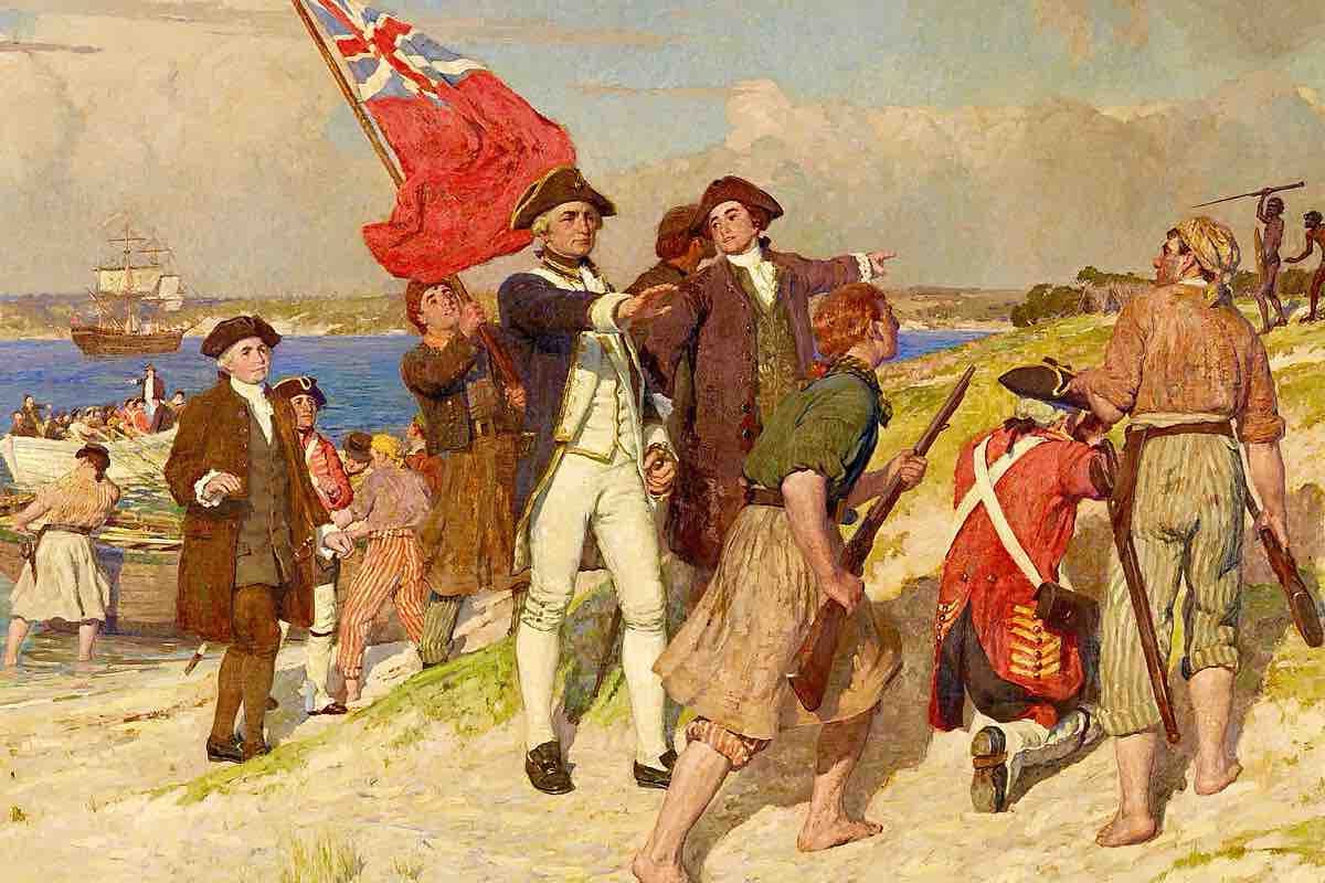 Captain James Cook lands at Botany Bay, 29 April 1770.
