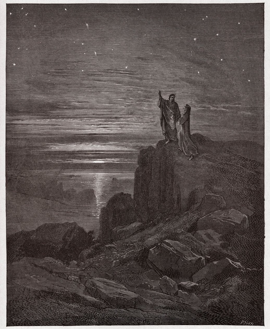 Gustave Doré, illustration to Dante's Inferno, Canto XXXIV