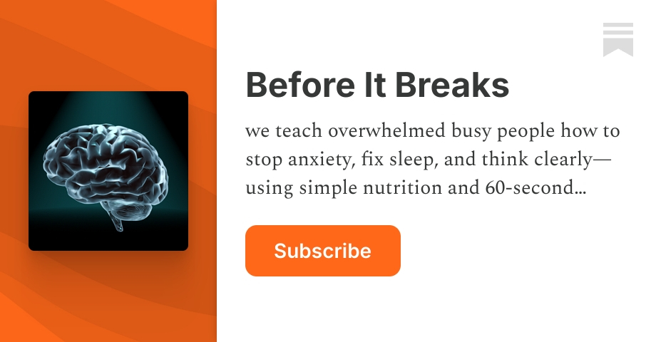 Before It Breaks | Substack