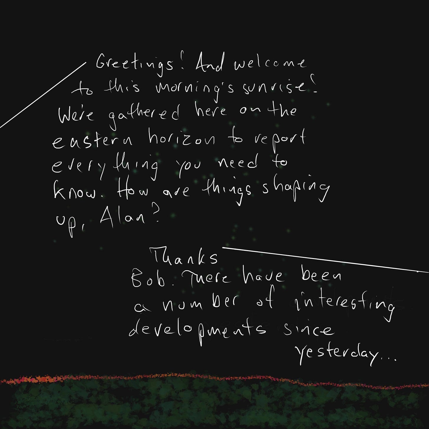 play by play narrative of sunrise