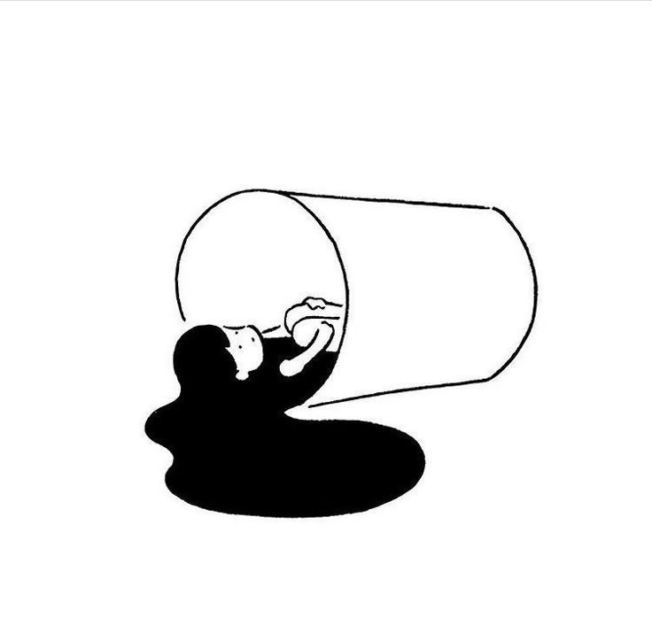 This may contain: a black and white drawing of a person sitting on the floor with a paper roll in their hand This may contain: a black and white drawing of a person sitting on the floor with a paper roll in their hand