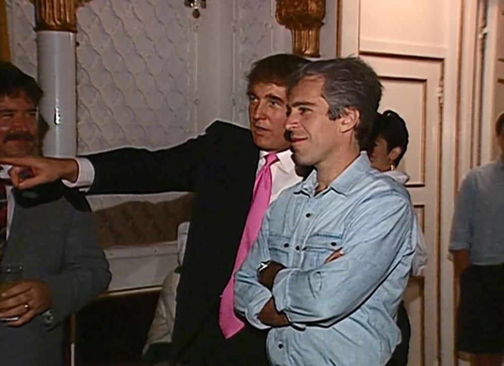 Tape shows Donald Trump and Jeffrey Epstein discussing women at 1992 party Tape shows Donald Trump and Jeffrey Epstein discussing women at 1992 party