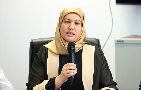 La fille de l'opposant tunisien emprisonné Rached Ghannouchi La fille de l'opposant tunisien emprisonné Rached Ghannouchi