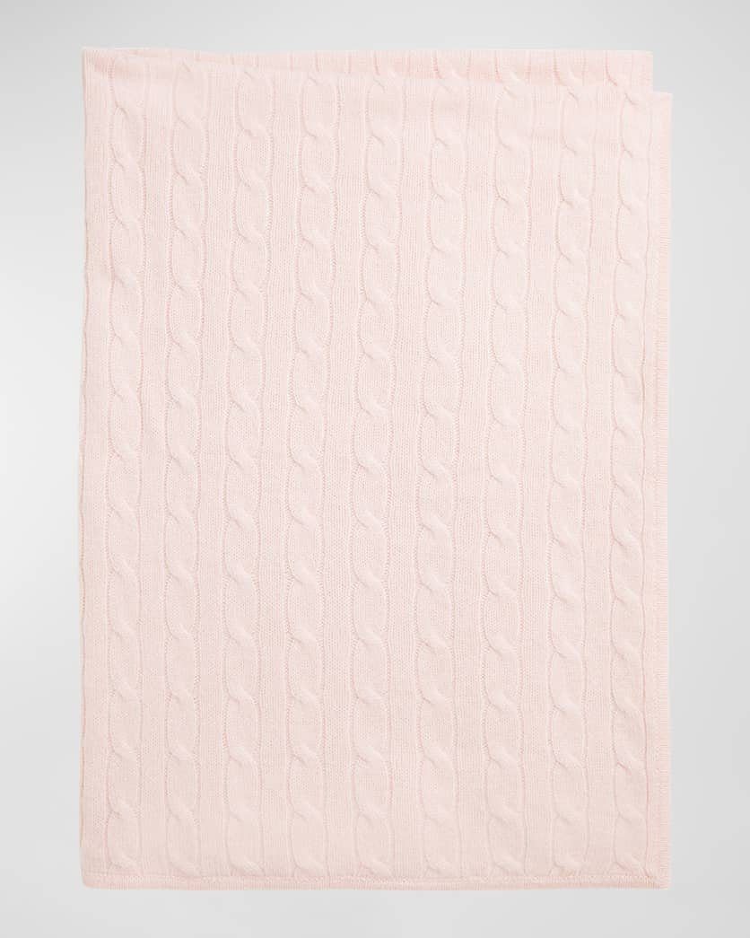 Girl's Cable Knit Cashmere Blanket 0