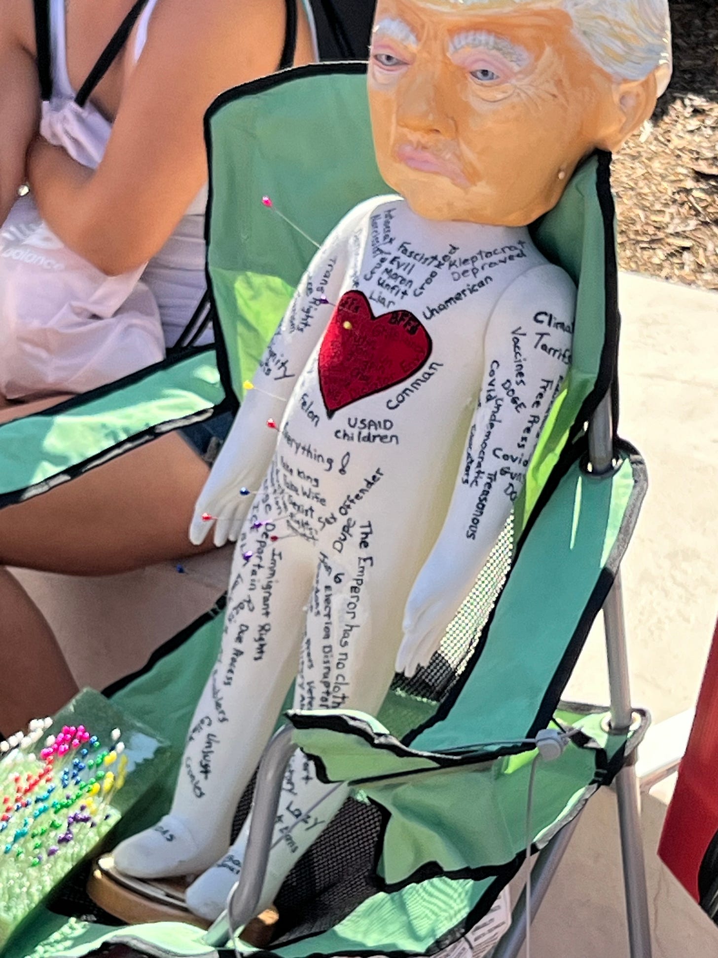 Best protest object of the day: tRUmp voodoo doll.