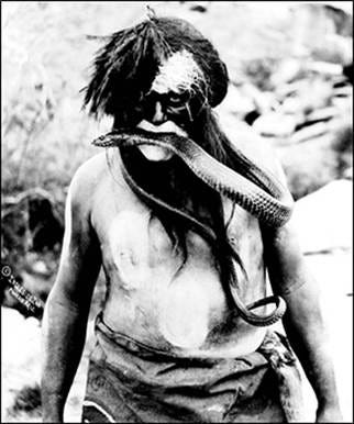 Hopi Snake dancer, 1924, northern Arizona (Public Domain)
