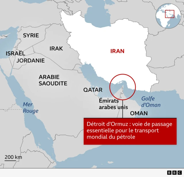 Détroit d'Ormuz : Comment sa fermeture par l'Iran pourrait affecter le  monde - BBC News Afrique