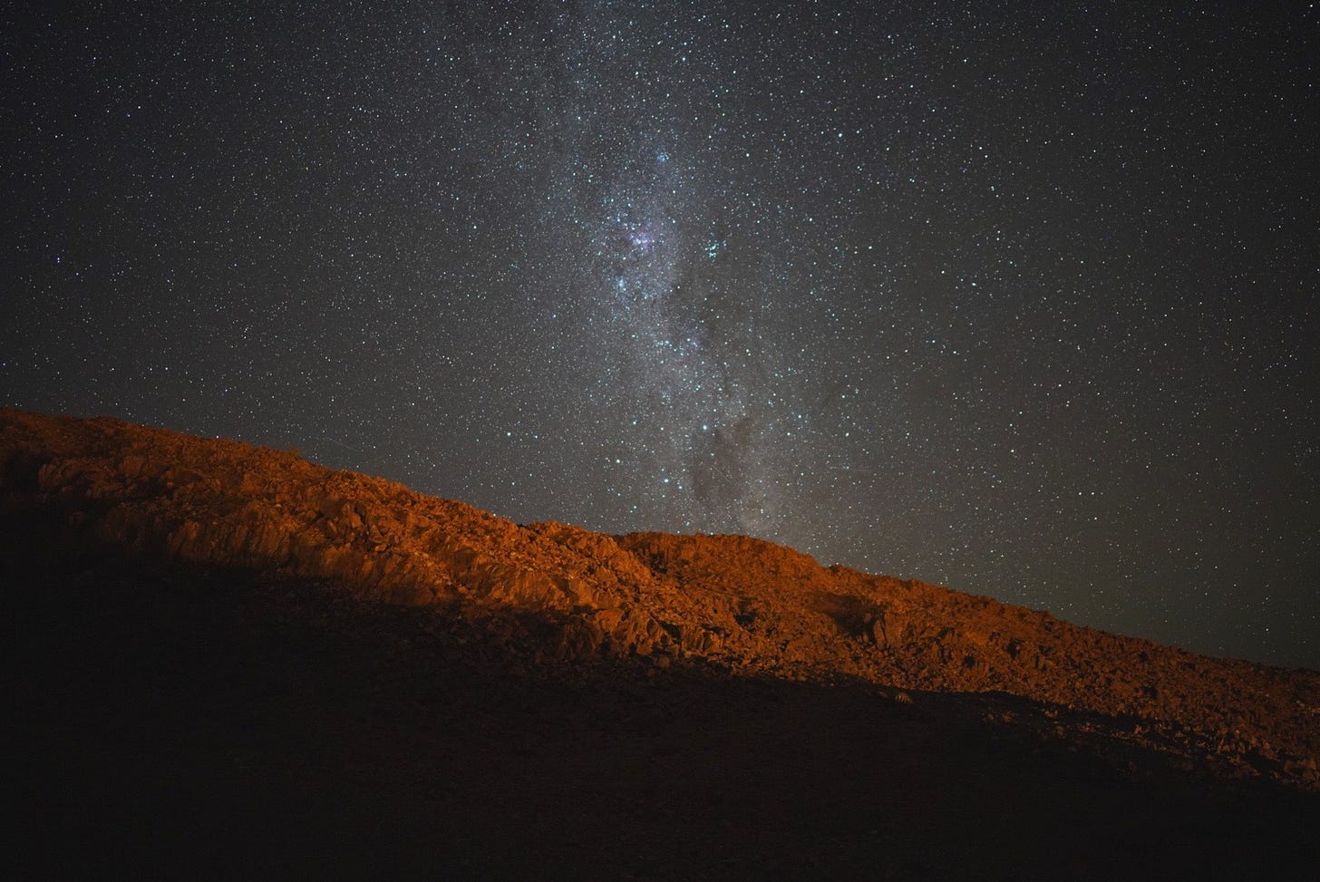 Solar system from namibia desert